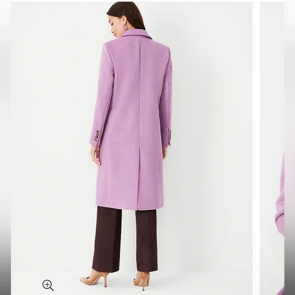 EXCLUSIVE!! ANN TAYLOR Chesterfield Wool Blend Coat - Picture 4 of 7